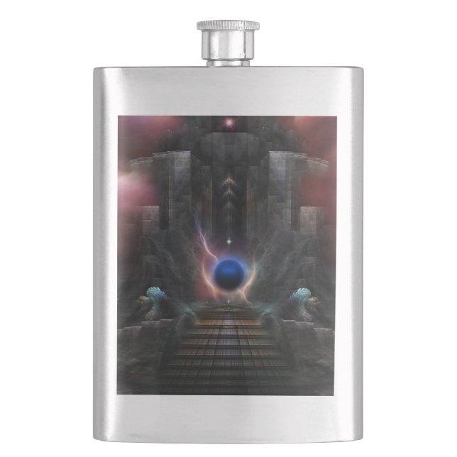 The Realm Of Osphilium 8oz Flask (Front)