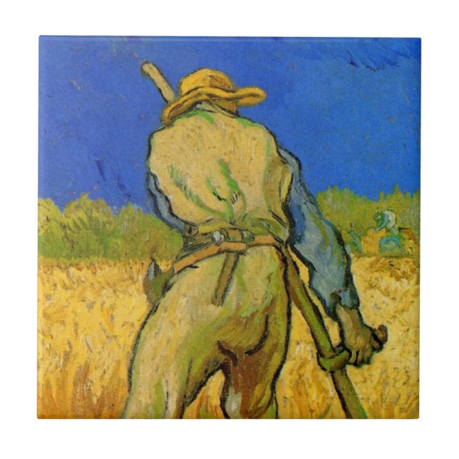 The Reaper (after Millet) by Vincent van Gogh Tile (Front)