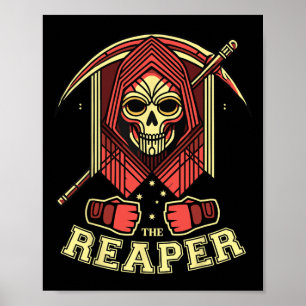 The Reaper Mma Bjj Kickboxing Boxing Cage Fighter  Poster