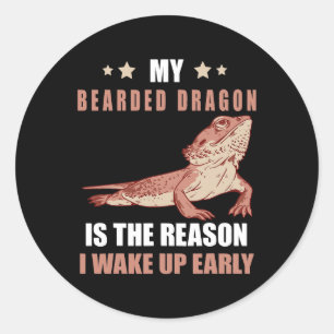 The Reason Bearded Dragon Pet Reptile Lover Tiny D Classic Round Sticker