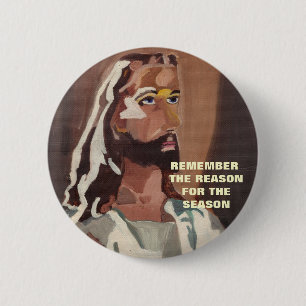THE REASON FOR THE SEASON, JESUS button