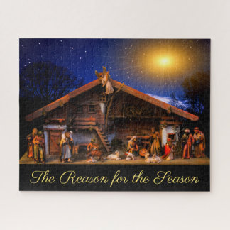 The Reason for the Season Nativity Scene Jigsaw Puzzle