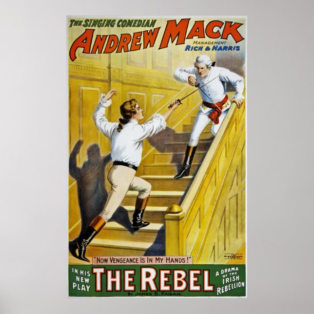 The Rebel ~ Irish Rebellion 1798 ~Irish Songs 1900 Poster (Front)