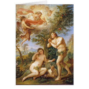The Rebuke of Adam and Eve Religious Card
