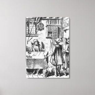 The Receiver of Taxes, after a woodcut in 'Praxis Canvas Print