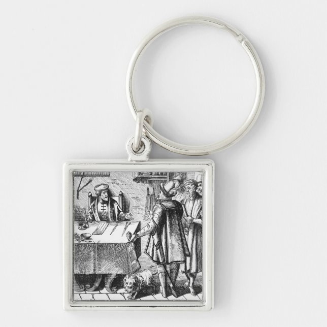 The Receiver of Taxes, after a woodcut in 'Praxis Key Ring (Front)