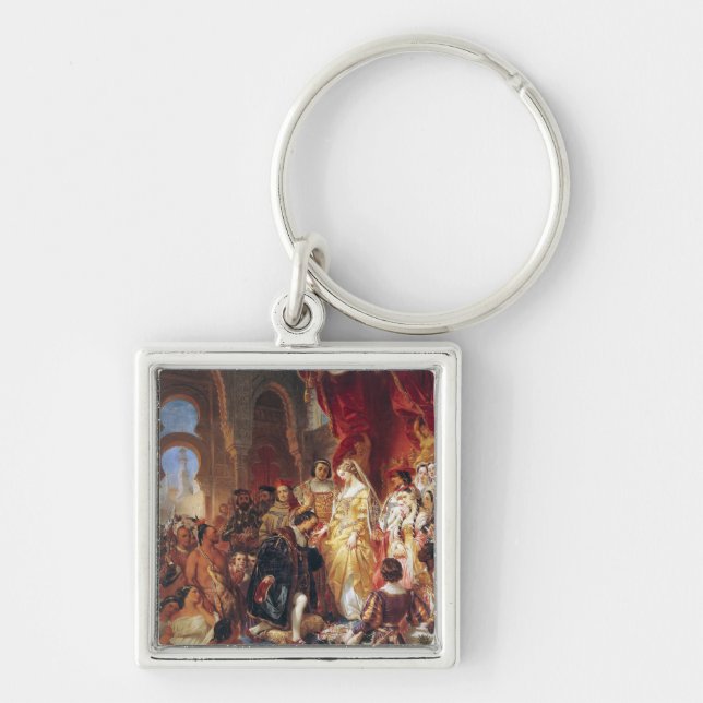 The Reception of Christopher Columbus Key Ring (Front)