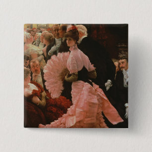 The Reception or, L'Ambitieuse (Political Woman) c 15 Cm Square Badge