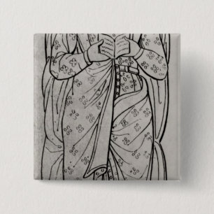 The Recumbant Eleanor of Aquitaine 15 Cm Square Badge