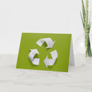 The recycling mark made from the data of paper card