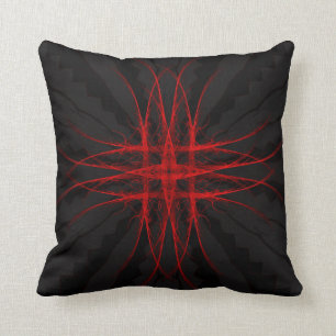 "The Red" -Abstract Geometric Art Pillows