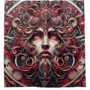 The Red Album Shower Curtain