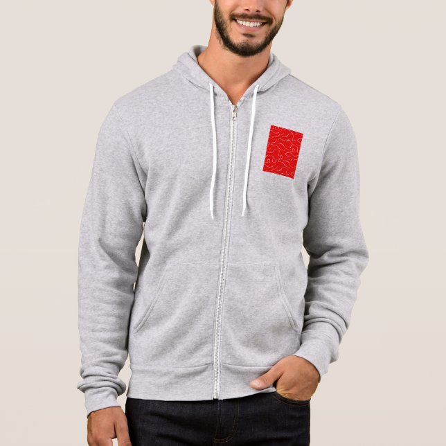 The red and white pattern. hoodie (Front)