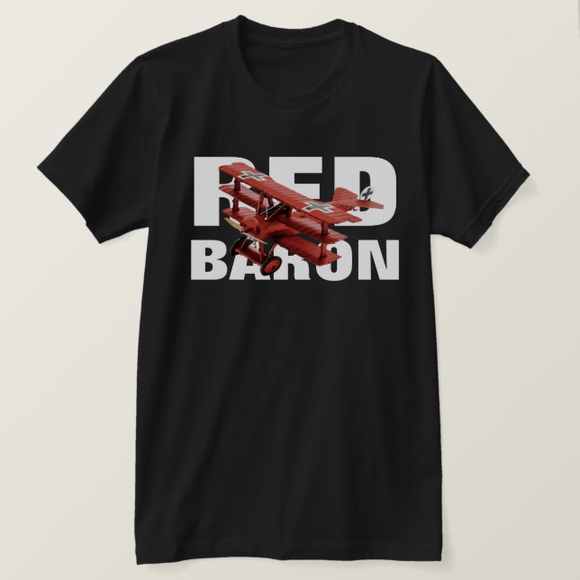 The Red Baron Fokker Triplane T-Shirt (Design Front)