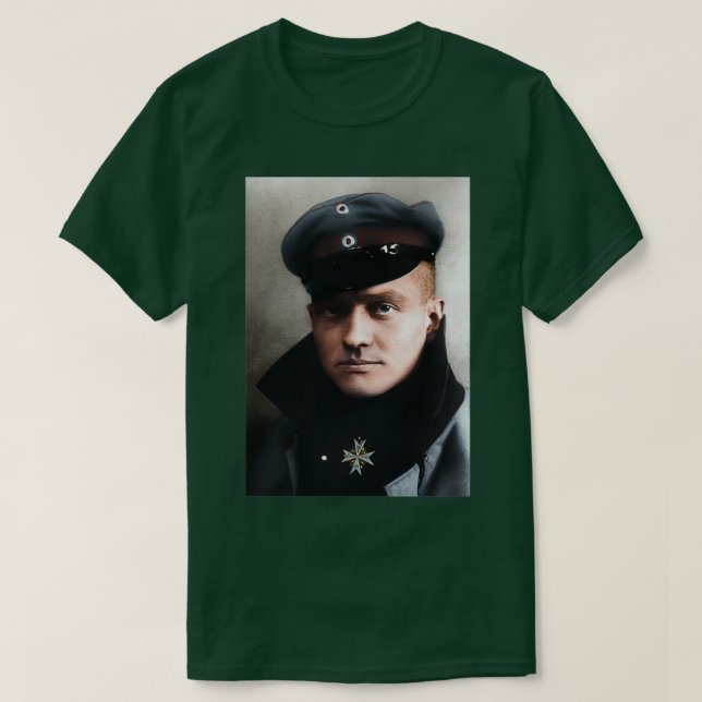 The Red Baron Manfred von Richthofen 1917 colouriz T-Shirt (Design Front)