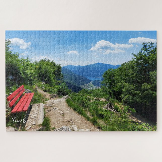 the red bench jigsaw puzzle (Horizontal)