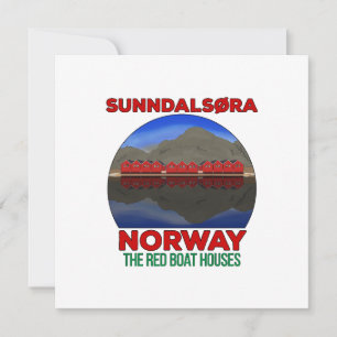 The Red Boat Houses Sunndalsøra Norway Invitation