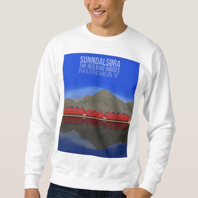 The Red Boat Houses Sunndalsøra Norway Sweatshirt (Front)