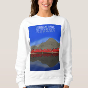 The Red Boat Houses Sunndalsøra Norway Sweatshirt