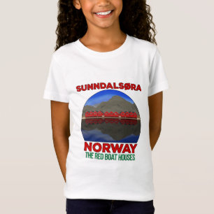 The Red Boat Houses Sunndalsøra Norway T-Shirt
