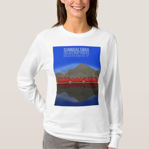 The Red Boat Houses Sunndalsøra Norway T-Shirt