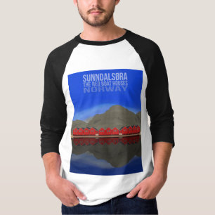 The Red Boat Houses Sunndalsøra Norway T-Shirt