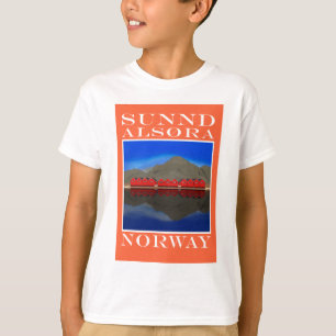 The Red Boat Houses Sunndalsøra Norway T-Shirt