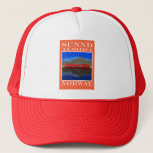 The Red Boat Houses Sunndalsøra Norway Trucker Hat