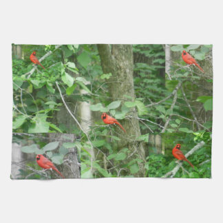 THE RED CARDINAL hand towel