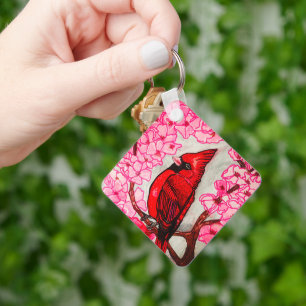 THE RED CARDINAL  KEY RING