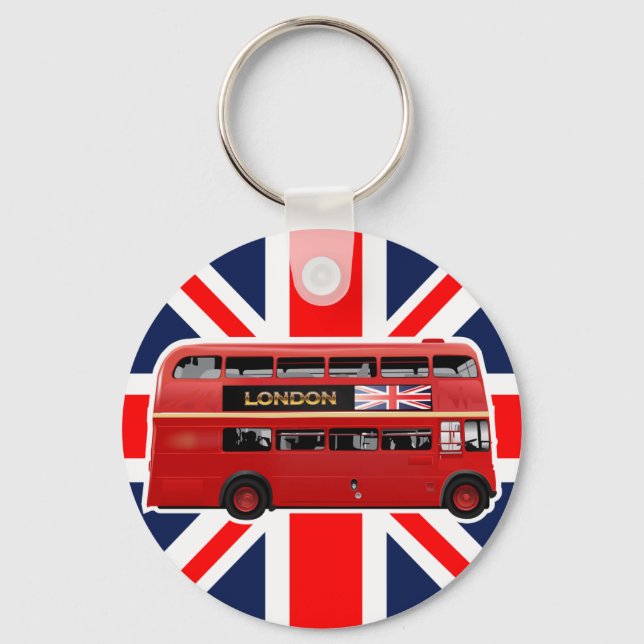 The Red Double-Decker London Bus Key Ring (Front)