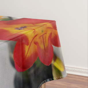 The red freesia tablecloth