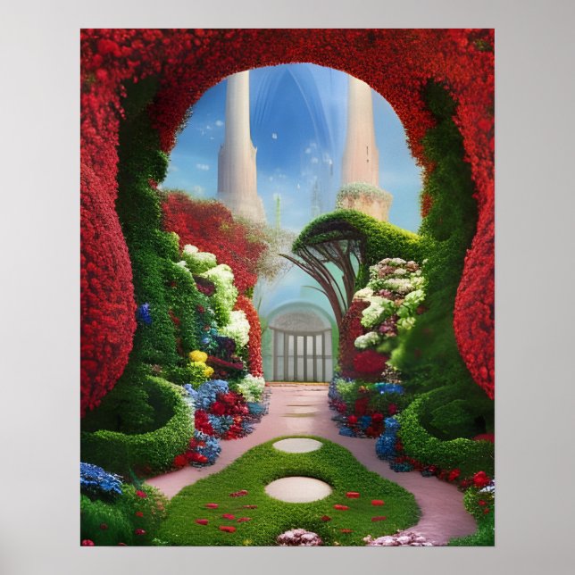 The Red Gardens Fantasy Art  Poster (Front)