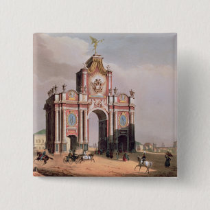 The Red Gate in Moscow 15 Cm Square Badge