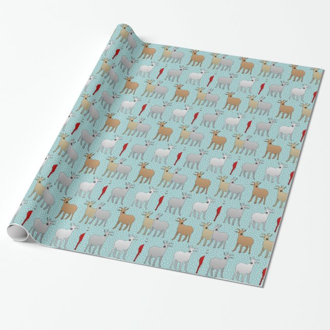 The Red Goat Wrapping Paper (Unrolled)