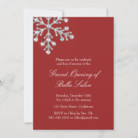 The Red Grand Opening Offset Crystal Snowflake