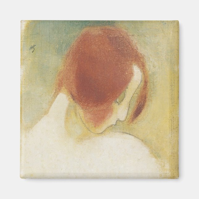 The red haired Girl, Helene Schjerfbeck  Magnet (Front)