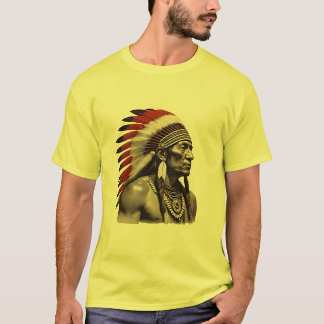 The Red Indian Indigenous Native North American T-Shirt (Front)