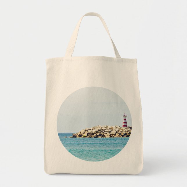 The Red Lighthouse Summer Tote Bag (Front)