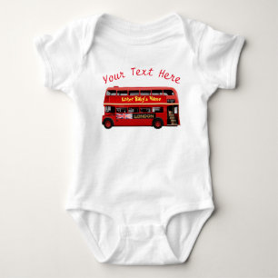 The Red London Bus Baby Bodysuit