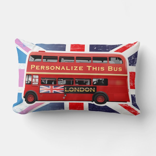 The Red London Double Decker Bus Lumbar Cushion (Front)