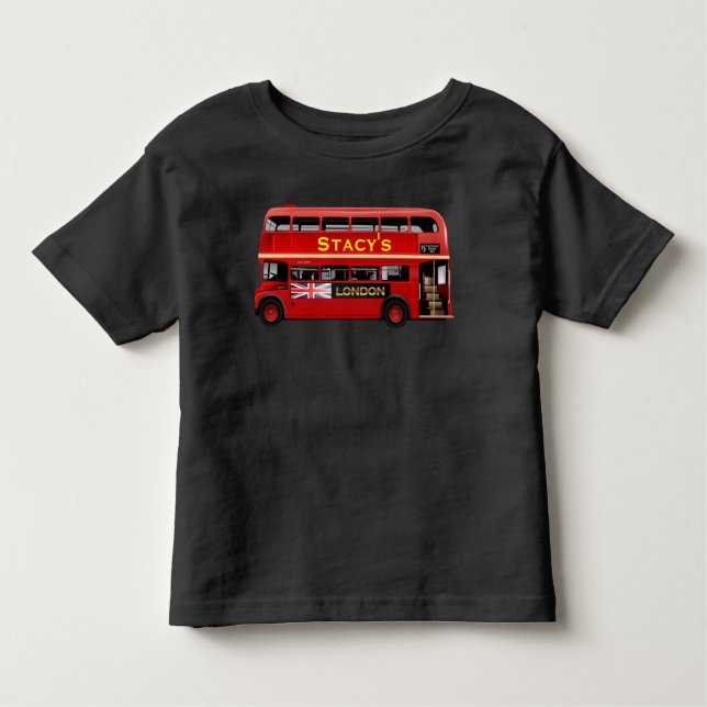 The Red London Double Decker Bus Toddler T-Shirt (Front)