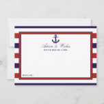 The Red & Navy Nautical Anchor Wedding Collection Advice Card<br><div class="desc">Celebrate in style with these nautical anchor advice cards. The simple yet stylish design will allow your guests to write a note of advice for you to keep and read over in years to come. The wording is easy to personalise so these cards can quickly be transformed into advice cards...</div>