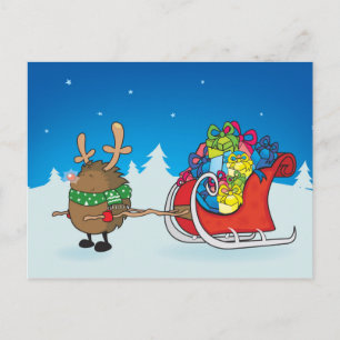 the red nosed hedgehog postcard