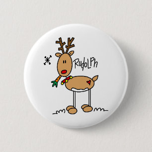 The Red Nosed Reindeer Button