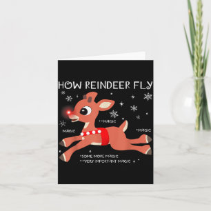 The Red-nosed Reindeer How Reindeer Fly Christmas  Card