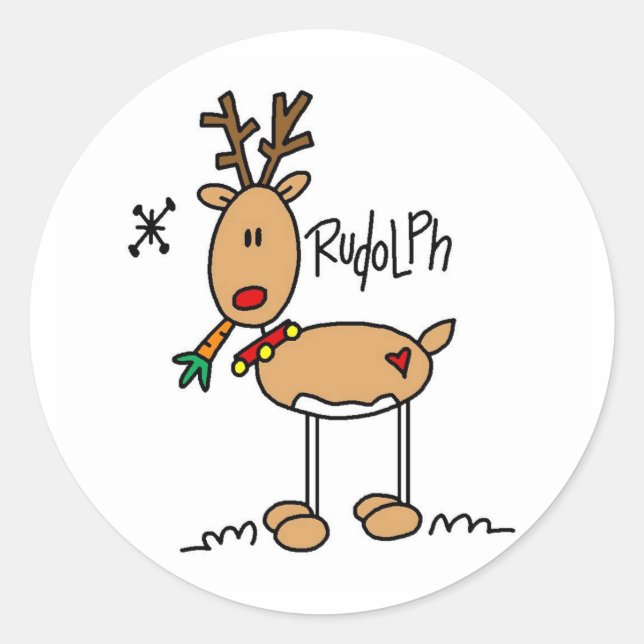 The Red Nosed Reindeer Sticker (Front)