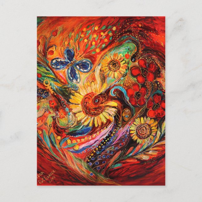 The Red on Red Postcard (Front)