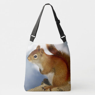 The Red Squirrel Who Stuck Around Crossbody Bag