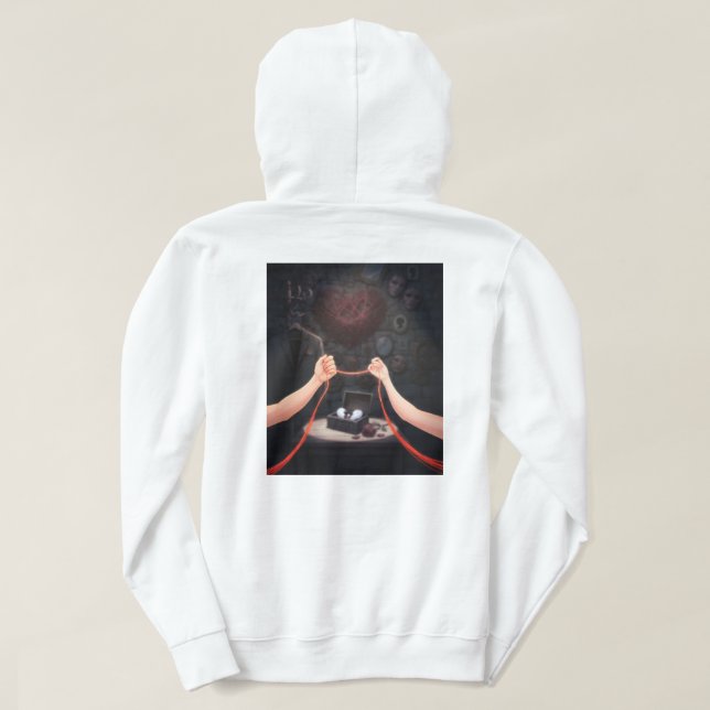 The Red Thread of Fate Aesthetic Hoodie (Design Back)